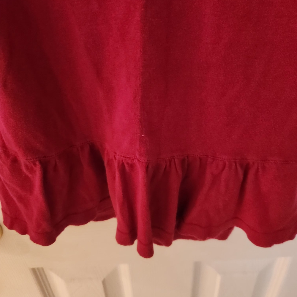 Women's Red Ruffled Top - Picture 9 of 13